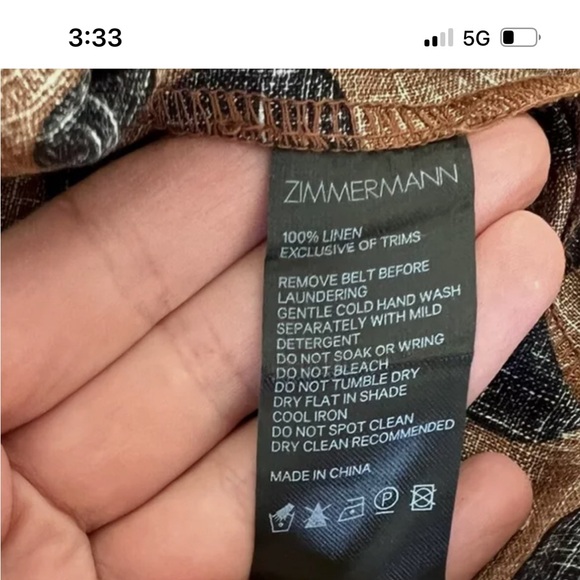 Zimmermann linen dress with matching belt - Picture 4 of 5